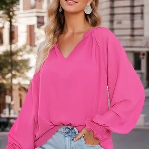 NWOT-Elegant Pink Women's Top